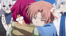 akatsuki no yona tight hug i miss you love anime