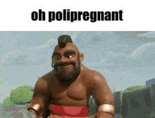 a picture of a cartoon character with the words oh polipregnant