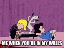 Me When Youre In My Walls Snoopy GIF - Me When Youre In My Walls Snoopy Dance GIFs