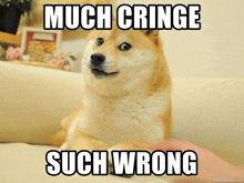 Doge Meme Much Cringe GIF - Doge Meme Dog Meme GIFs