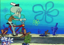 Parendise Twitter Squidward Falling Off Bike Explosion GIF - Parendise Twitter Squidward Falling Off Bike Explosion GIFs