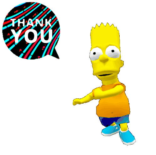 Bart Simpson The Simpsons Sticker - Bart Simpson The Simpsons Thank You Stickers
