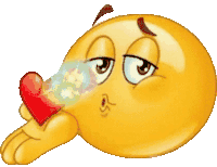 a cartoon smiley face is holding a red heart