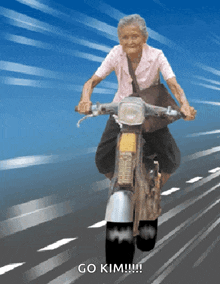 Motorcycle Old Woman GIF