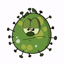 corona virus pandemic green sulking