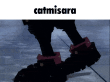 a picture of a person 's feet with the word catmisara below them