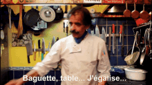 baguette table j%C3%A9galise chef michel