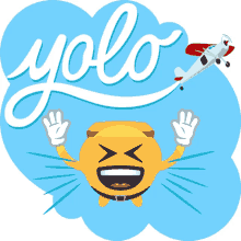 yolo smiley guy joypixels you only live once do or die