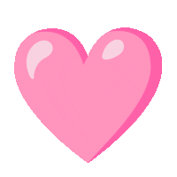 a pink heart on a white background that looks like a balloon