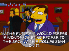 Sack With A Dollar Sign Mayor Quimby Bribe GIF