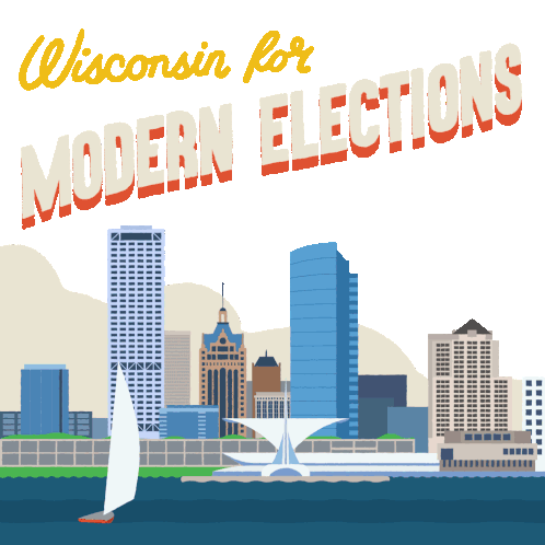 Wisconsin For Modern Elections Wisconsin Gif Sticker - Wisconsin For Modern Elections Wisconsin Gif Vote By Mail Stickers
