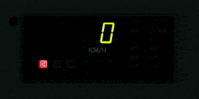 a digital display displays the number 0 on the screen