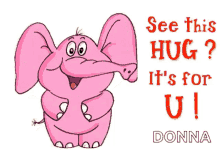 hug its for you sending hugs elephant