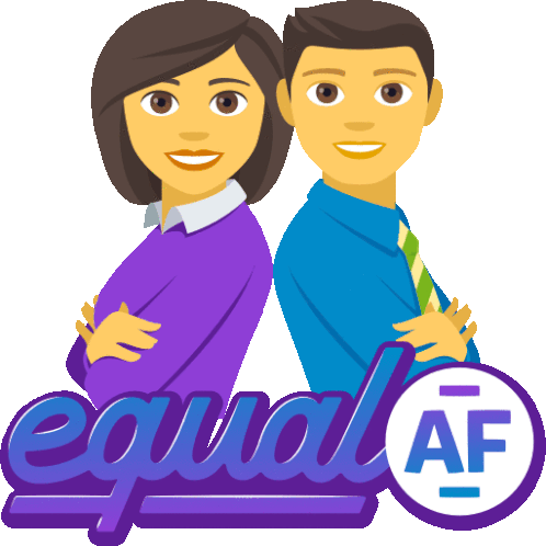 Equal Af Woman Power Sticker - Equal Af Woman Power Joypixels Stickers
