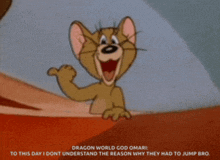 jerry from tom and jerry is smiling in a cartoon