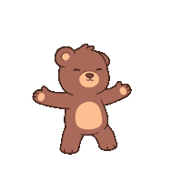 a pink teddy bear is sitting on top of a brown teddy bear 's head