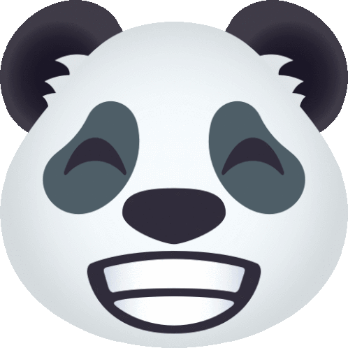 Big Grin Panda Sticker
