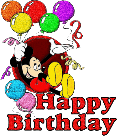 Happy Birthday Mickey Mouse Sticker
