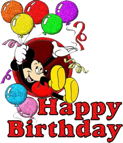 Happy Birthday Mickey Mouse Sticker - Happy Birthday Mickey Mouse Balloons Stickers