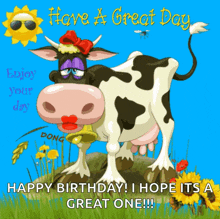 Cow Have A Great Day GIF - Cow Have A Great Day GIFs