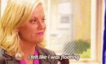 Parks And Recreation Leslie Knope GIF - Parks And Recreation Leslie Knope Floating GIFs