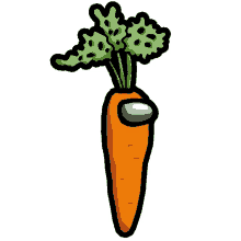 among us carrot orange vegetable inner sloth