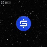a blue circle with a dollar sign in the center