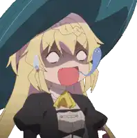 a girl with a snake in her mouth is wearing a hat