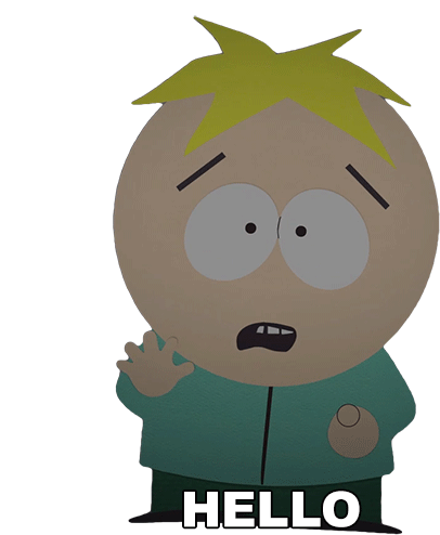 Hello Butters Stotch Sticker - Hello Butters Stotch South Park Stickers