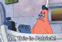 Patrick Star No This Is Patrick GIF - Patrick Star No This Is Patrick Spongebob GIFs