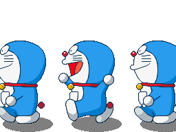 Doraemon Walking Across Screen Sticker - Doraemon Walking Across Screen Walking Stickers