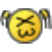 a blurred image of a yellow smiley face with arabic writing on it