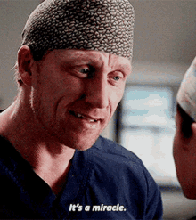 Greys Anatomy Owen Hunt GIF - Greys Anatomy Owen Hunt Its A Miracle GIFs