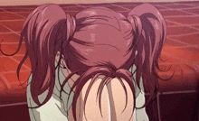 a drawing of a girl with pigtails and a white shirt