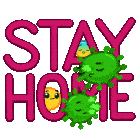 Covid19 Stay Home Sticker - Covid19 Stay Home Virus Stickers