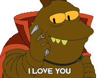 I Love You Lrrr Sticker - I Love You Lrrr Futurama Stickers