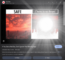 a warning sign that says safe and there is no hope on it