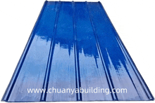 a blue roof with the website www.chuangabuilding.com
