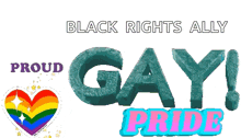 a poster that says proud black rights ally and pride