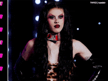 a drag queen says holy shit in a leopard print dress