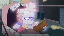 a cartoon of a baby holding a wallet