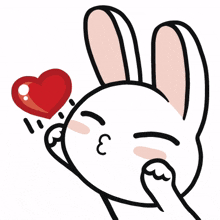 animal bunny rabbit cute kiss