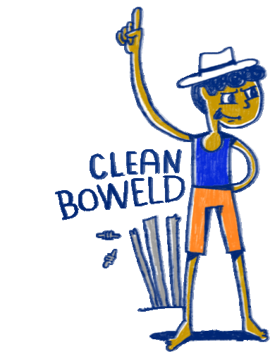 Umpire Calls A Clean Bowl Sticker - Gully Cricket Clean Boweld Finger Raised Stickers