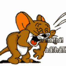 laughing tom and jerry mouse laugh happy