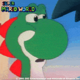 a cartoon of yoshi from super mario world is shown