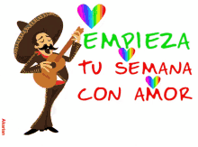 Animated Greeing Card Empieza Tu Semana Con Amor GIF