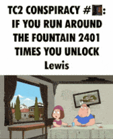tc2 conspiracy # 1 if you run around the fountain 2401 times you unlock lewis cartoon