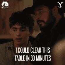 I Could Clear This Table In30minutes Rip Wheeler GIF - I Could Clear This Table In30minutes Rip Wheeler Carter GIFs