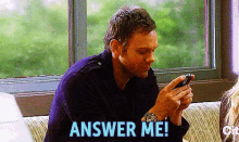 Answer Me - Community GIF - Answer Me Phone Please Call GIFs