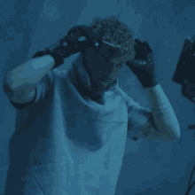 Trying A Goggles Bazzi GIF - Trying A Goggles Bazzi Checking The Goggles GIFs